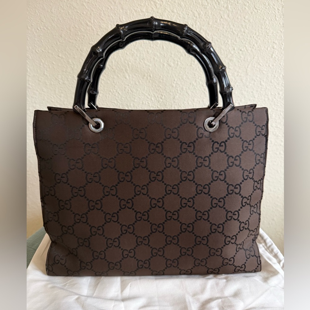 gucci bamboo shopper tote. - Picture 2 of 15